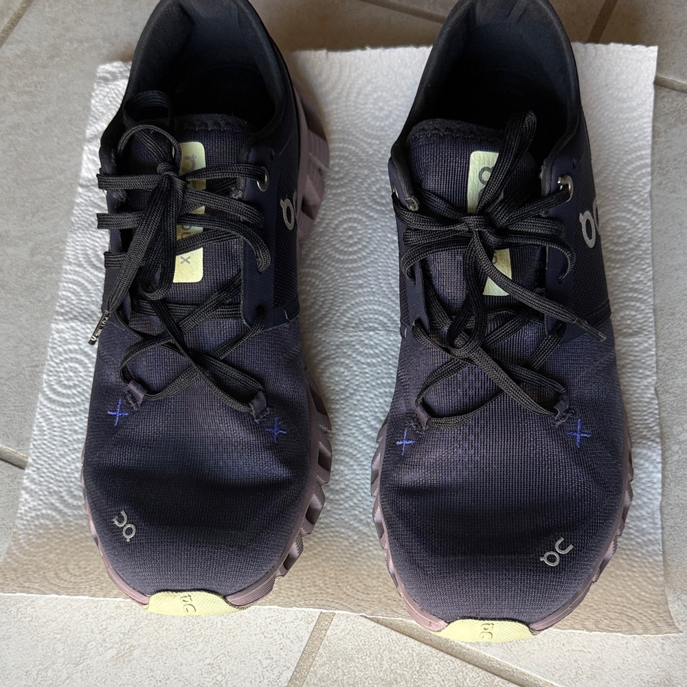On Running Black and Purple Sneakers
